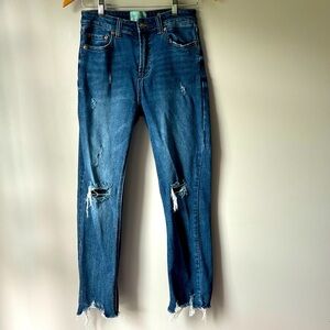 Judith March High Rise straight fit distressed Jeans size 7/27